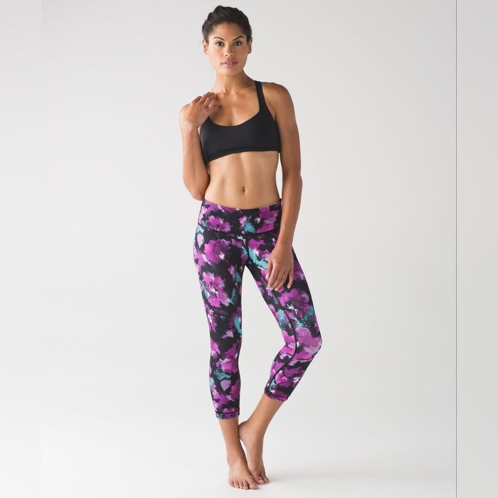 Lululemon Hi-Rise Wunder Under Midnight Bloom Leggings 10